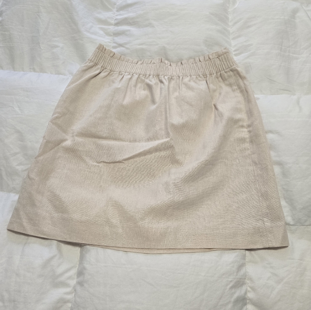 NWT J Crew Factory Pull On Linen Skirt